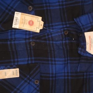 Large blue and black urban pipeline flannel